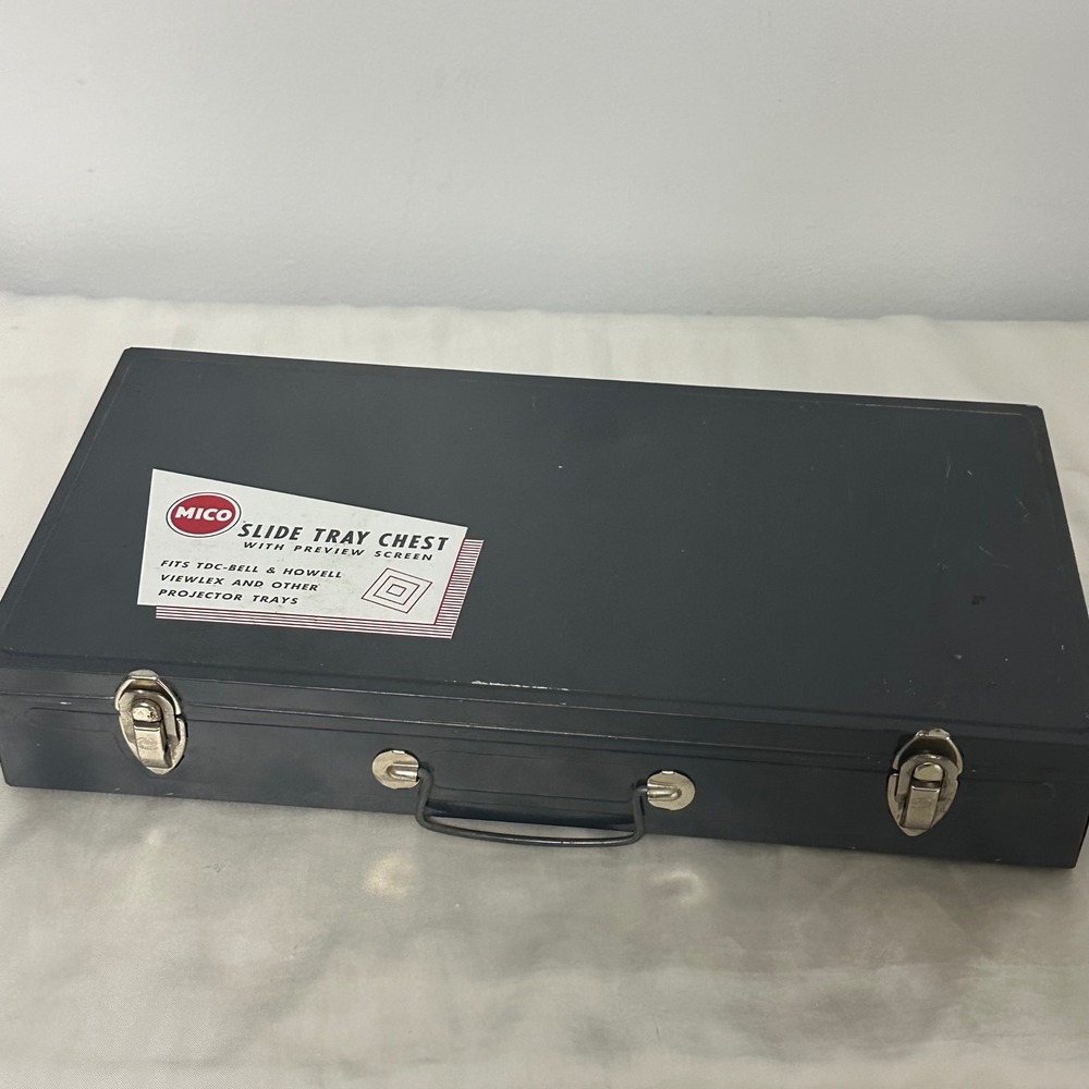 Mico Slide Tray Chest Vintage Metal Case Black Good 6 Trays Preview Screen